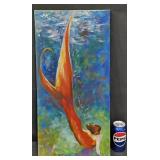 Mermaid Original Painting by Blue Bond