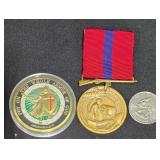 WW2 Marine Good Conduct & Armor of God Coin