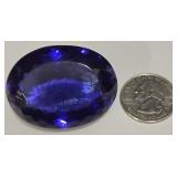 202ct Natural Blue Tanzanite Cut Gemstone w ID