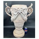 Large Decorative Urn Vase, Composite Material