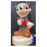 Light-Up Disney Holiday Mickey Mouse Figurine Work