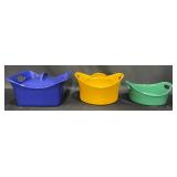 3 Rachael Ray Stoneware Bakeware w Lids