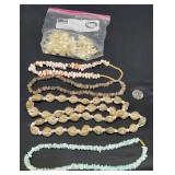 Beaded Shell Necklaces - Cowrie Shell, Puka Shell