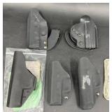 5 Gun Holsters, Various Brands & Sizes