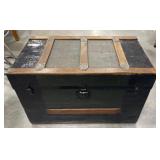 Antique Wood & Metal Steamer Trunk