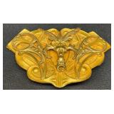 Art Nouveau Brass Brooch w Dragon Motif