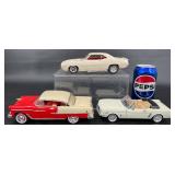 3 Model Cars ï¿½ Diecast Bel Air & Mustang +