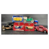 6 Diecast Cars & Coin Banks ï¿½ Arco, Cameo +