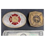 2 Fire Dept Themed Belt Buckles