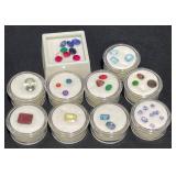 Loose Gemstones Collection in Display Cases