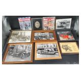 Framed Portland Firefighter-Themed Pictures Prints