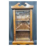 Wooden Curio Display Cabinet w Glass Door
