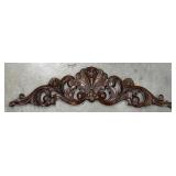 Ornate Scrollwork Wood Carved Wall Door Decor