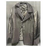 Chuanshi XXL Black Blazer w Leather & Wool