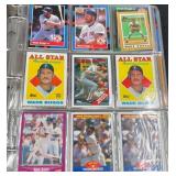 45 Pages of Assorted Baseball Cards in Binder