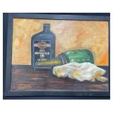 Original Motor Oil Painting by Blue Bond