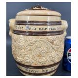 Vintage German Stoneware Jar w Lid