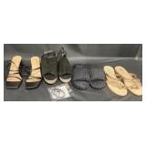 4 Pairs Womenï¿½s Shoes ï¿½ Strappy Heels, Sandals+