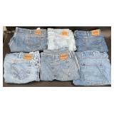 6 Prs Menï¿½s Wranglers & Levi Jeans, Assorted Sizes