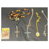 Religious Crosses & Rosary Collection w Crucifix