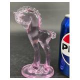 Pinkï¿½Mosser Slag Glass Prancing Horse Figurine
