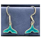 3 Pairs Sterling GemO World Whale Tail Earrings