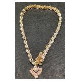Sterling Silver GP Tennis Bracelet w Heart