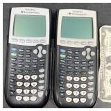 2 Texas Instruments TI-84 Plus Calculators, Both