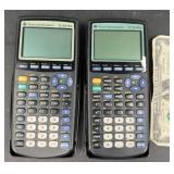 2 Texas Instruments TI-83 Plus Calculators, Both
