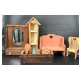 Handcrafted Wood Dollhouse Decor & Furniture