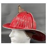 Vintage Red Firefighter Helmet 2nd Lieut. E-5
