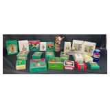 New Wire Basket w Hallmark Christmas Ornaments