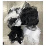 30 Gal Tub w Black & White Tulle Fabric 30 Gal Tub w Black & White Tulle Fabric