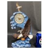 Eagle & Wave Clock w Seagull Accents Eagle & Wave Clock w Seagull Accents