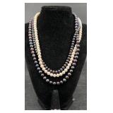 3 Strand Multicolor Pearl Necklace & Matching Ring