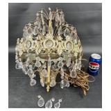 Chandelier w Crystal Drops Ornate Detailing Works