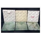 3 Rare Vintage Yasemin Cut Glass Crystal Tiles