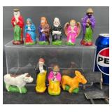 Vintage Hand Painted Nativity Set Japan