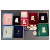 12 Collectible Sewing Thimbles ï¿½ Limoges, Gosling+