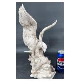 Pottery Eagle w Fish Sculpture Pottery Eagle w Fish Sculpture