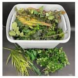 18 Gal Tub Full of Assorted Faux Greenery & Vines