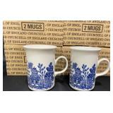 10 Churchill Blue Willow Coffee Mugs 10 Churchill Blue Willow Coffee Mugs