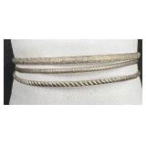 Vintage Sterling Silver Bangle Bracelets