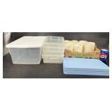 5 Storage Bins & 900 6�8 Recloseable Plastic Bags 5 Storage Bins & 900 6�8 Recloseable Plastic Bags