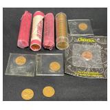 Pennies Lot ï¿½ Roll of Wheat, Roll of 1980D,