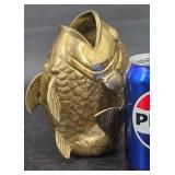Brass Koi Fish Figure Vase Table Decor Brass Koi Fish Figure Vase Table Decor