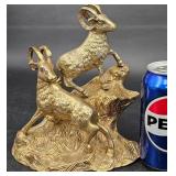 Solid Brass Rams Sculpture Made in India Solid Brass Rams Sculpture Made in India