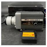 Vntg Nikon Super Zoom-8 Video Camera w Case