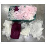 33 Gal Tub w Assorted Tulle Fabric, Various Colors 33 Gal Tub w Assorted Tulle Fabric, Various Colors