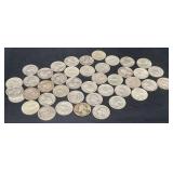 42 U.S. Silver Quarters Mixed Dates
